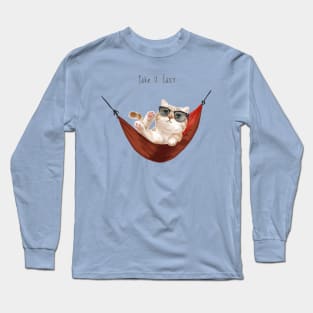 Take It Easy Kitten Long Sleeve T-Shirt